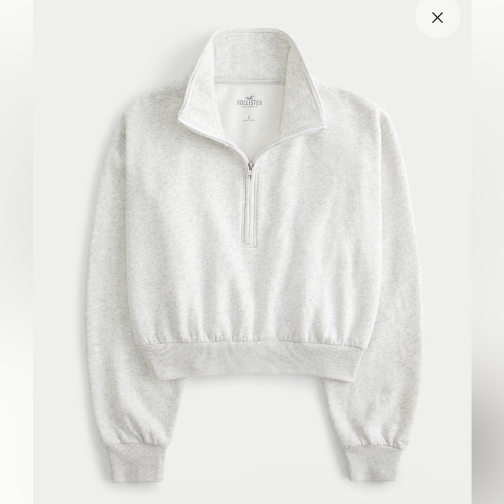 Hollister crop half zip